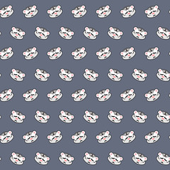 White tiger - emoji pattern 51