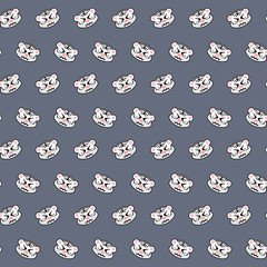 White tiger - emoji pattern 50