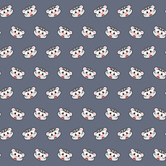 White tiger - emoji pattern 57