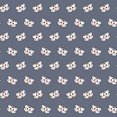White tiger - emoji pattern 56