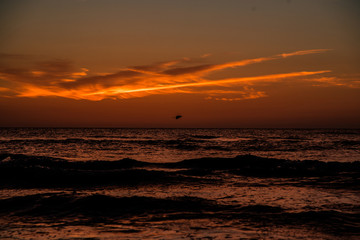 夕焼けの海