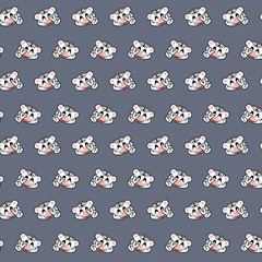 White tiger - emoji pattern 65