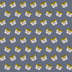 White tiger - emoji pattern 73
