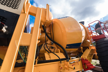 Element of the yellow concrete mixer