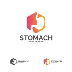 Stomach Logo Template Design Vector, Stomach Care logo Design Concept Vector