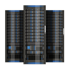 Fototapeta na wymiar Illustration of Network Server with Flat Design