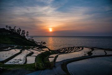 輪島・白米千枚田の夕景