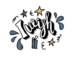 I wish vector lettering with decoration. 