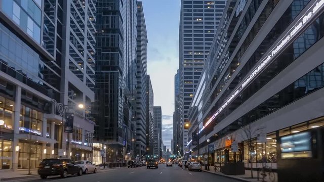 Drivelapse of car moving on a early morning in Philadelphia city timelapse hyperlapse 