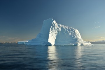 Fototapeta na wymiar Massive Iceberg during summer in Greenland-Arctic