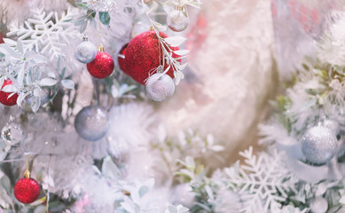 Obraz na płótnie Canvas Christmas tree decorate for celebrate a Merry Christmas and a ha