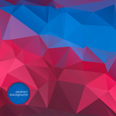 polygonal blue red background