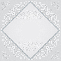 Elegant background with lace ornament and place for text.