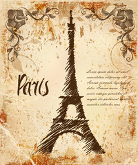 Vintage postcard Paris