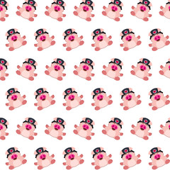 Commando piggy - sticker pattern 16