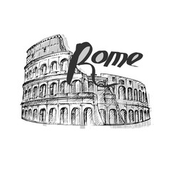 hand drawn Colosseum