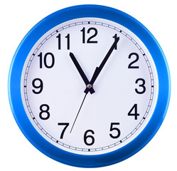 Wall clock isolated on white background