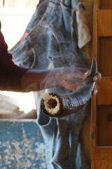 Büffelhorn Verarbeitung