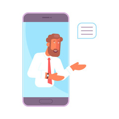 Video Streamermale Blogger character. 