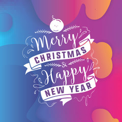 Merry Christmas typography.