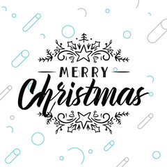 Merry Christmas typography.