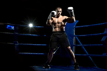 Fototapeta na wymiar boxer on boxing ring