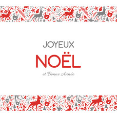 Joyeux Noel - translated from french as Merry Christmas. Vector