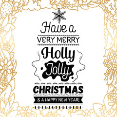 Merry Christmas typography.
