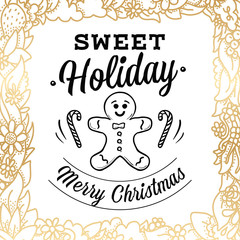 Merry Christmas typography.