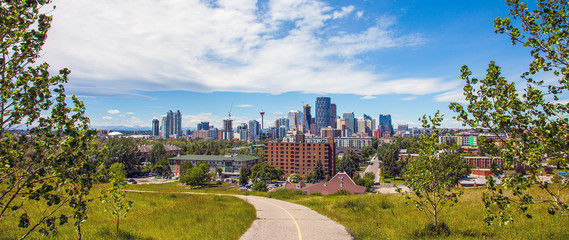 Calgary Alberta Skyline from Tom Campbells Hill Natural Park