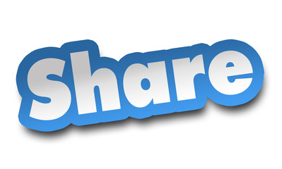 share concept 3d illustration isolated