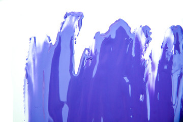 ultra violet paint brush spot stroke on white 