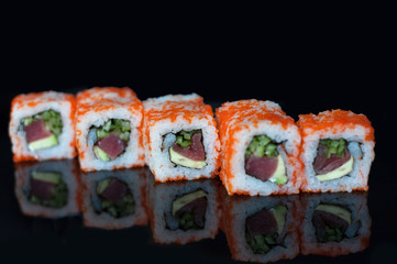 Menu for sushi bar. CALIFORNIA ROLL