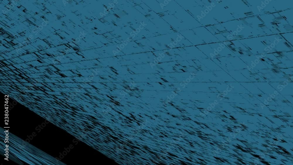 Poster rotating fields of particles.loopable abstract digital technology background made of particles and s