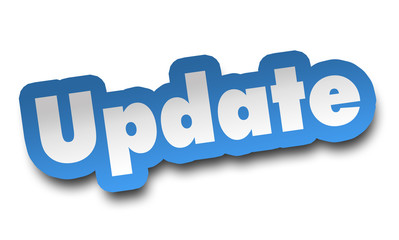 update concept 3d illustration isolated