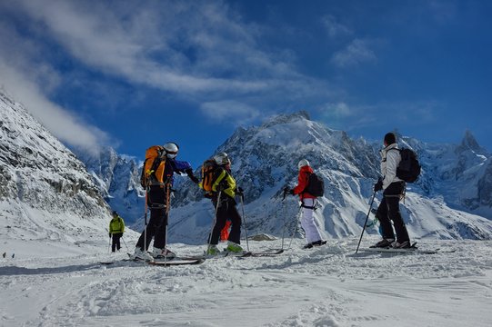 Sking Vallee Blanche, Chamonix Mont Blanc