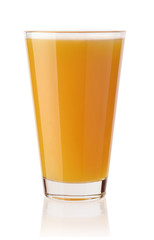 Mango juice in a glass isolated