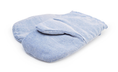 Worker mittens isolated on white