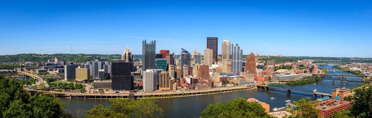 Pittsburgh panorama - obrazy, fototapety, plakaty