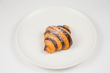 croissants on white background