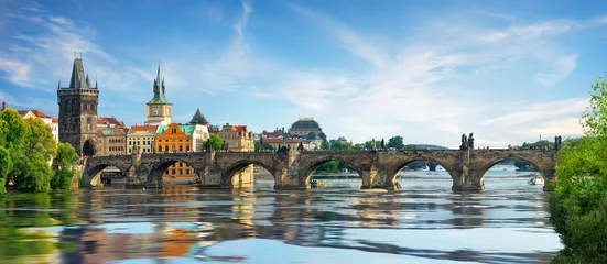 Foto auf Acrylglas Karlsbrücke Karlsbrücke an der Moldau