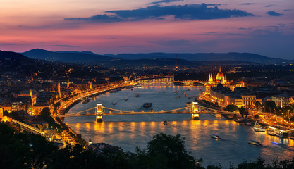 Fototapeta na wymiar Aerial view of Budapest