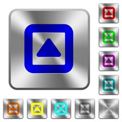 Toggle up rounded square steel buttons