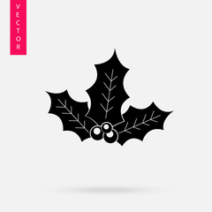 Mistletoe icon, logo on white background