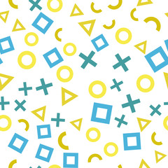 Seamless vector EPS 10 pattern, Abstract geometric pattern. Multicolor Figures. Texture for print and Banner. Flat style