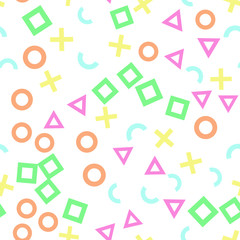 Seamless vector EPS 10 pattern, Abstract geometric pattern. Multicolor Figures. Texture for print and Banner. Flat style