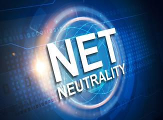 net neutrality text on digital background