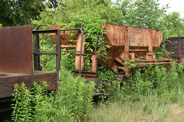 Schotterwagen auf Abstellgleis