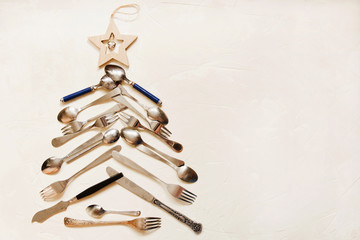 New Year's background with kitchen appliances