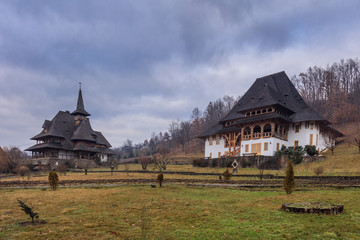 Fototapeta premium Barsana Monastery in Maramures, Romania.